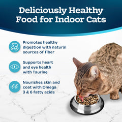 Blue Buffalo Tastefuls: sin maíz, trigo ni soya para gatos sensibles.