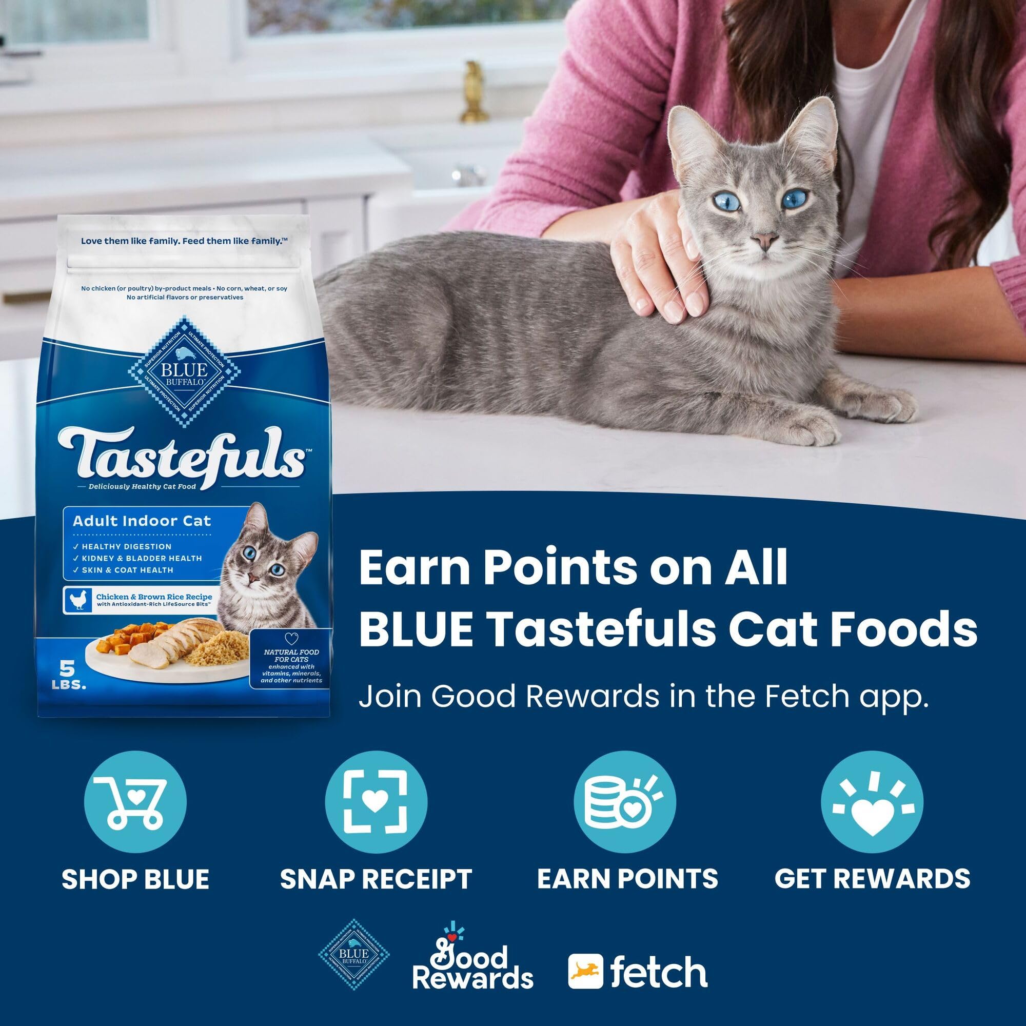 Blue Buffalo Tastefuls: soporte al sistema inmune con LifeSource Bits para gatos adultos