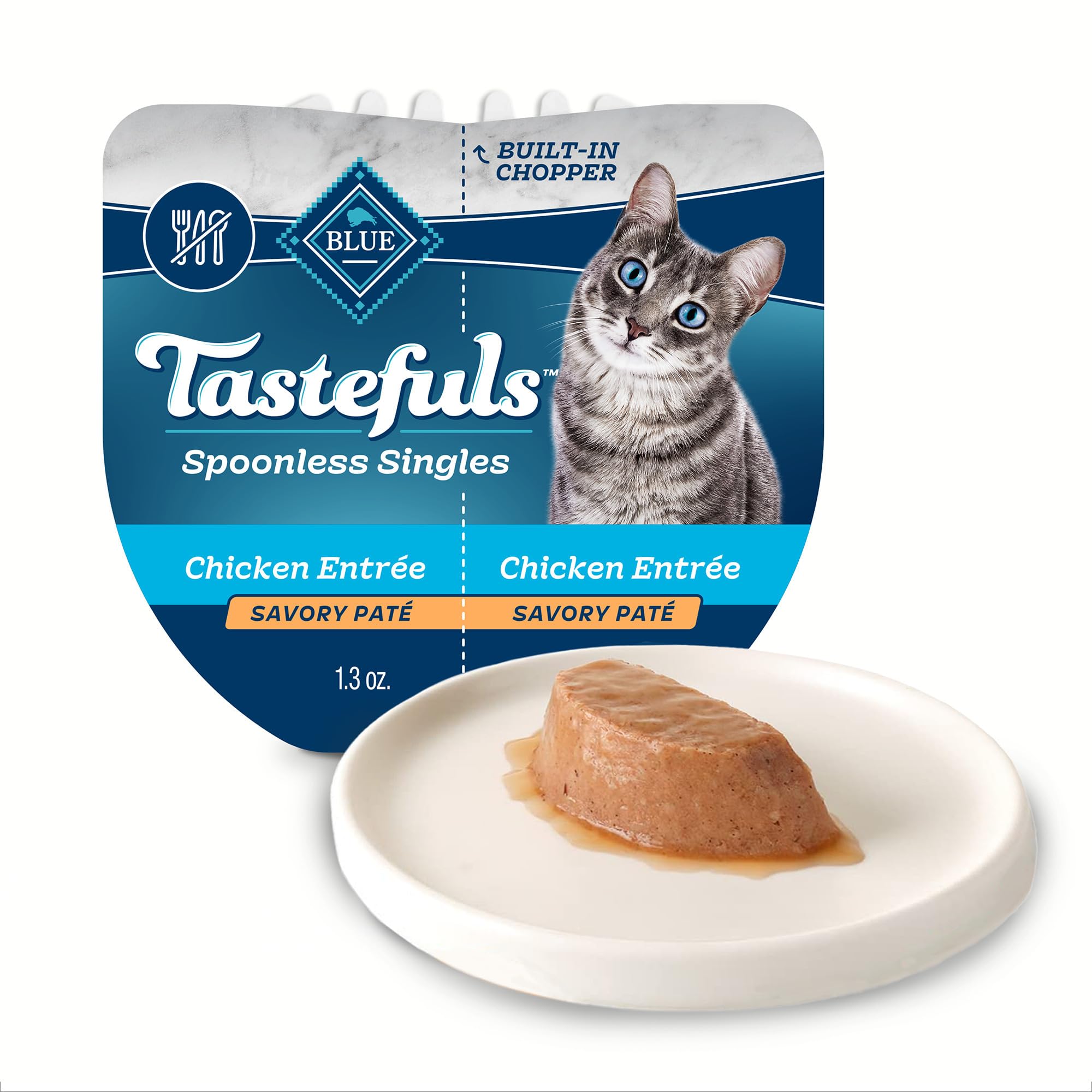 Blue Buffalo Tastefuls, bandejas dobles 2.6 oz, porciones exactas para cada comida.
