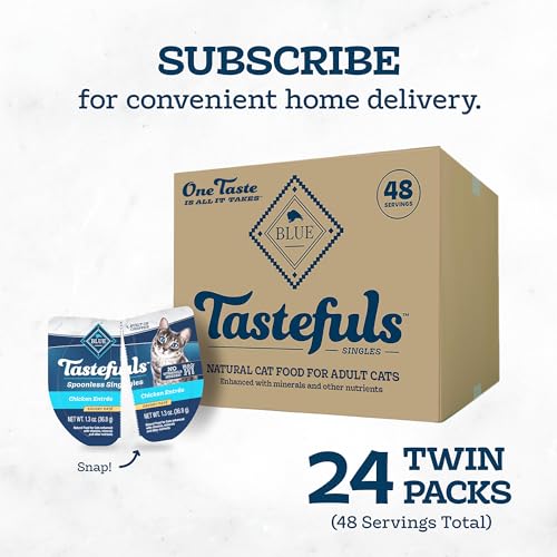 Blue Buffalo Tastefuls, visual atractiva que resalta ingredientes de calidad.