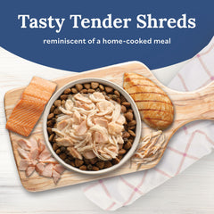 Blue Buffalo Tender Shreds presentación lista para comer en casa