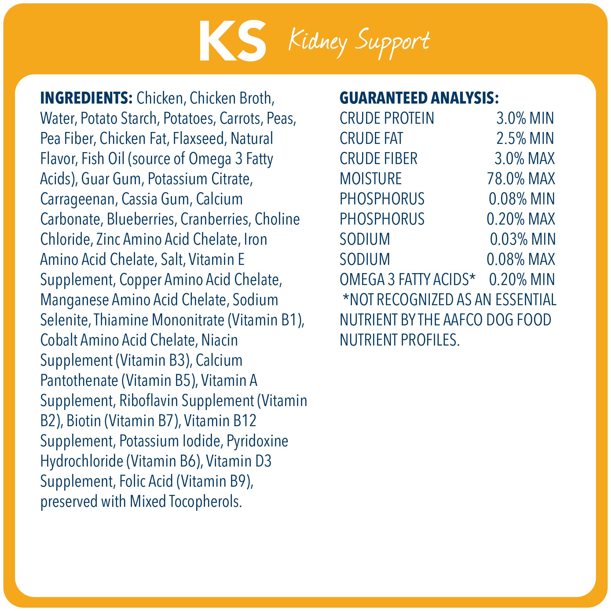 Blue Buffalo KS Kidney Support: trozos de pollo en salsa, para apoyar la salud renal del perro
