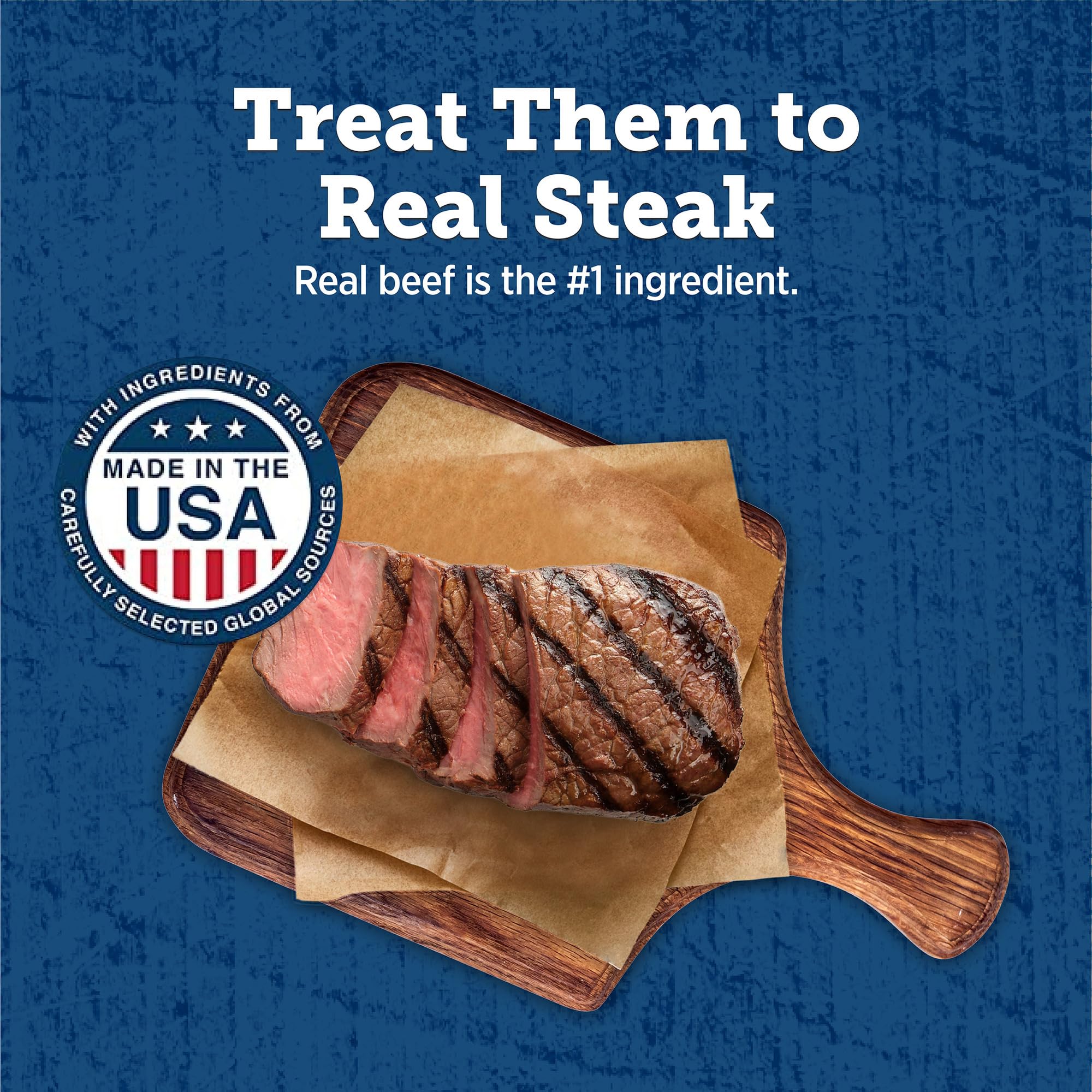 Blue Buffalo True Chews Grillers, hecho en EEUU, ingredientes naturales para recompensa de calidad