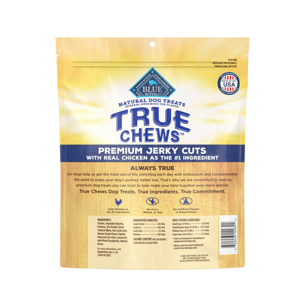 Blue Buffalo True Chews Jerky Cuts Pollo: ingrediente natural adecuado para perros.