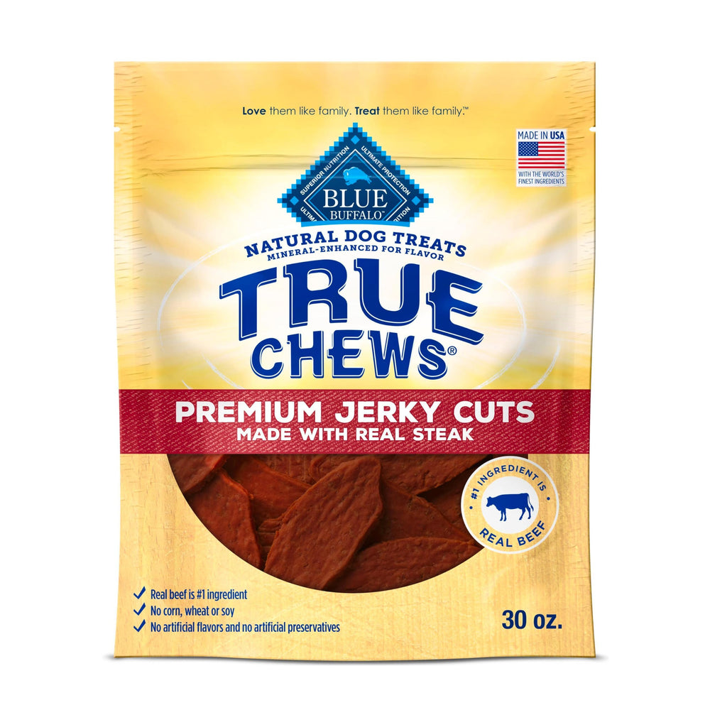 Blue Buffalo True Chews cortes de res real para premio diario tras paseos