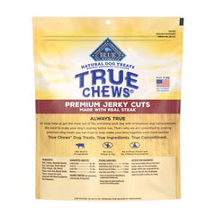 Blue Buffalo True Chews Jerky Cuts tender pieces ideal for training.