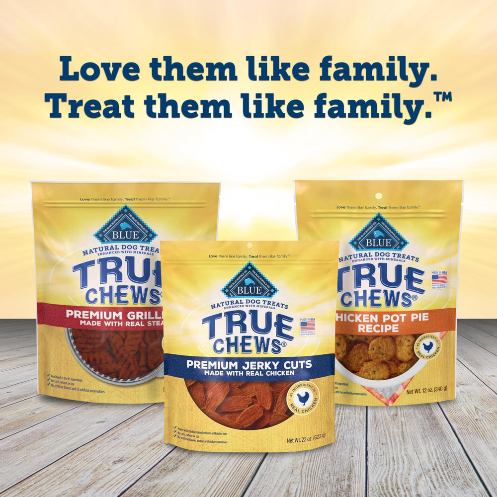 Blue Buffalo True Chews, ideal para usar como recompensa durante paseos y juegos