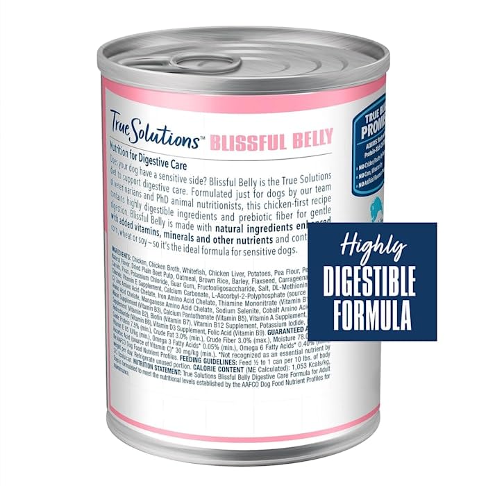 Blue Buffalo True Solutions: contenido de pollo real como primer ingrediente para sabor.