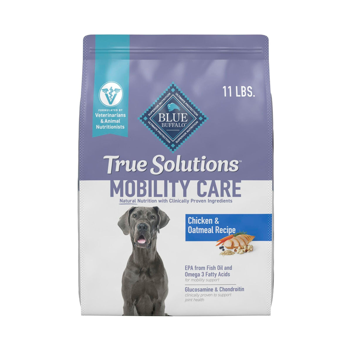 Blue Buffalo True Solutions Mobility Care, bolsa de 11 libras, ideal para perros activos.