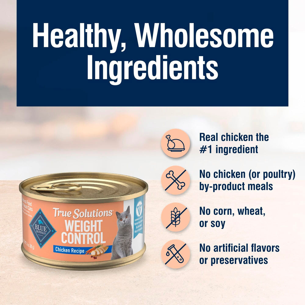 Blue Buffalo True Solutions pollo real como primer ingrediente