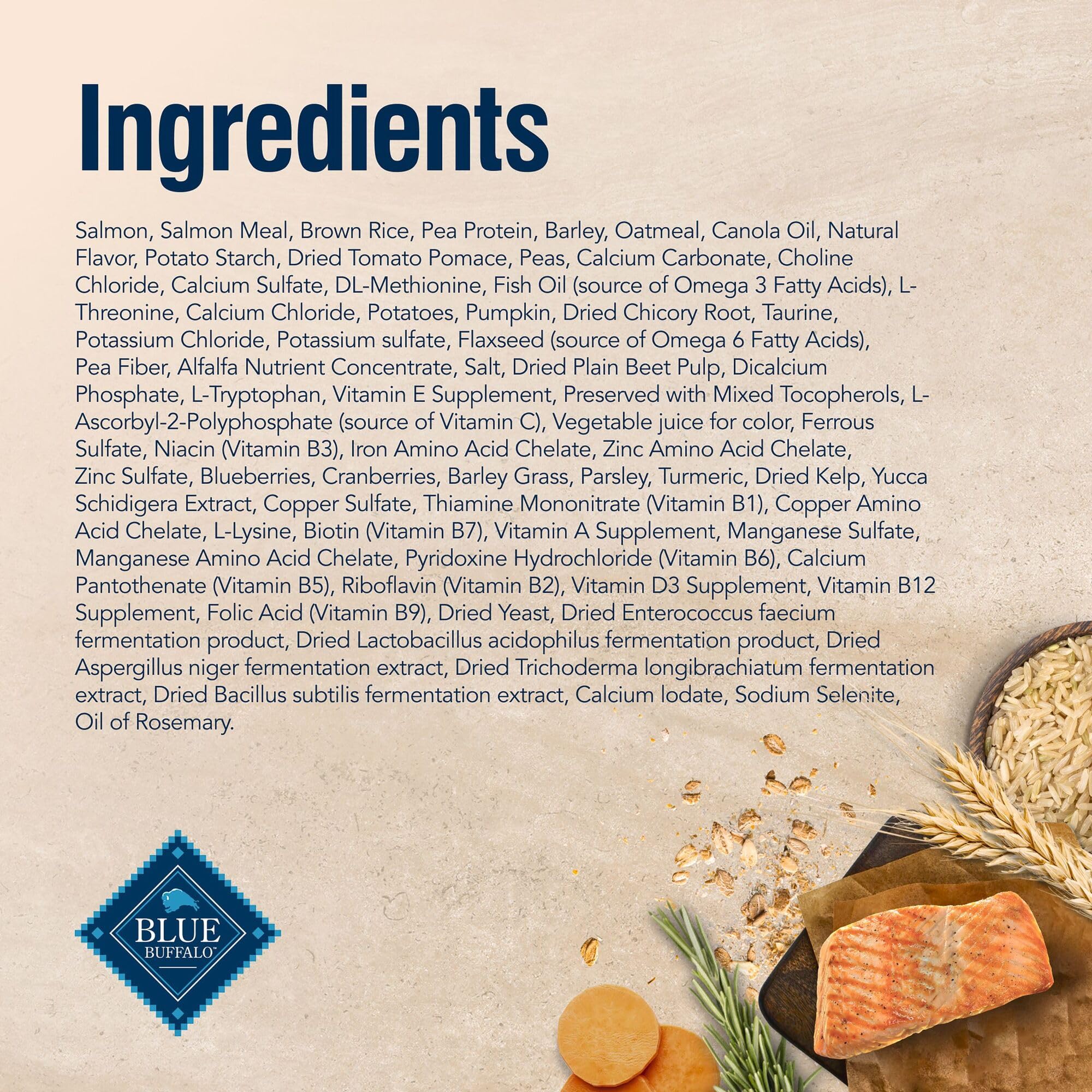 Blue Buffalo True Solutions sin maíz trigo ni soya para dietas simples