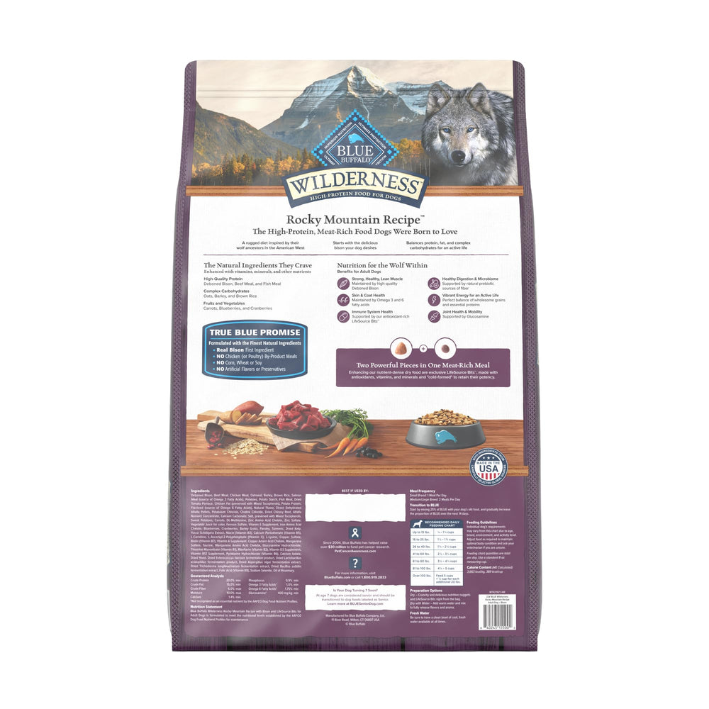 Blue Buffalo Wilderness alta proteina para perros activos y energía sostenida