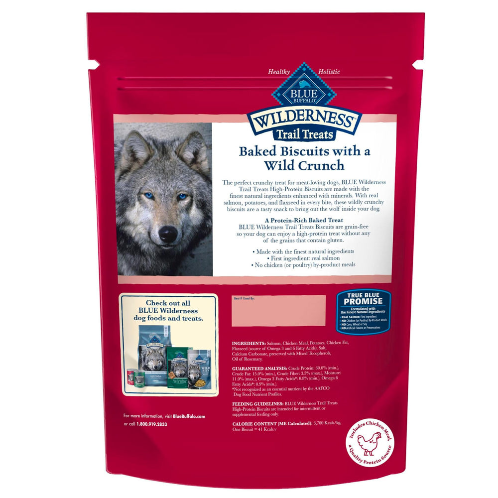 Blue Buffalo Wilderness, bocaditos crujientes con salmón, premio ideal para entrenamiento.