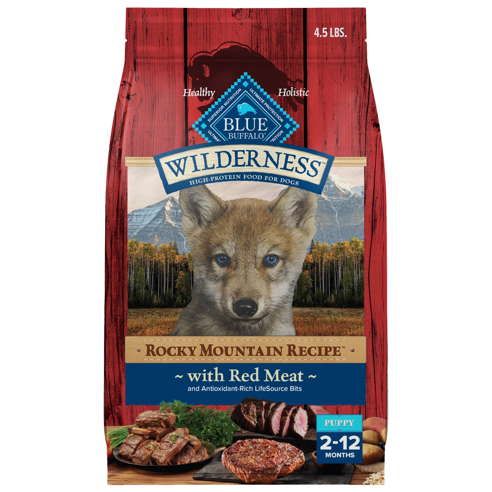Blue Buffalo Wilderness: carne de res deshuesada como primer ingrediente para cachorros