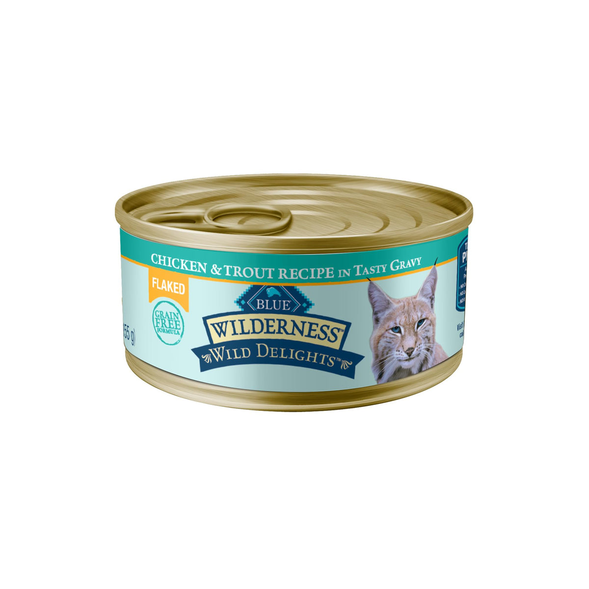 Blue Buffalo Wilderness copos pollo trucha, fuente de energía diaria para gatos