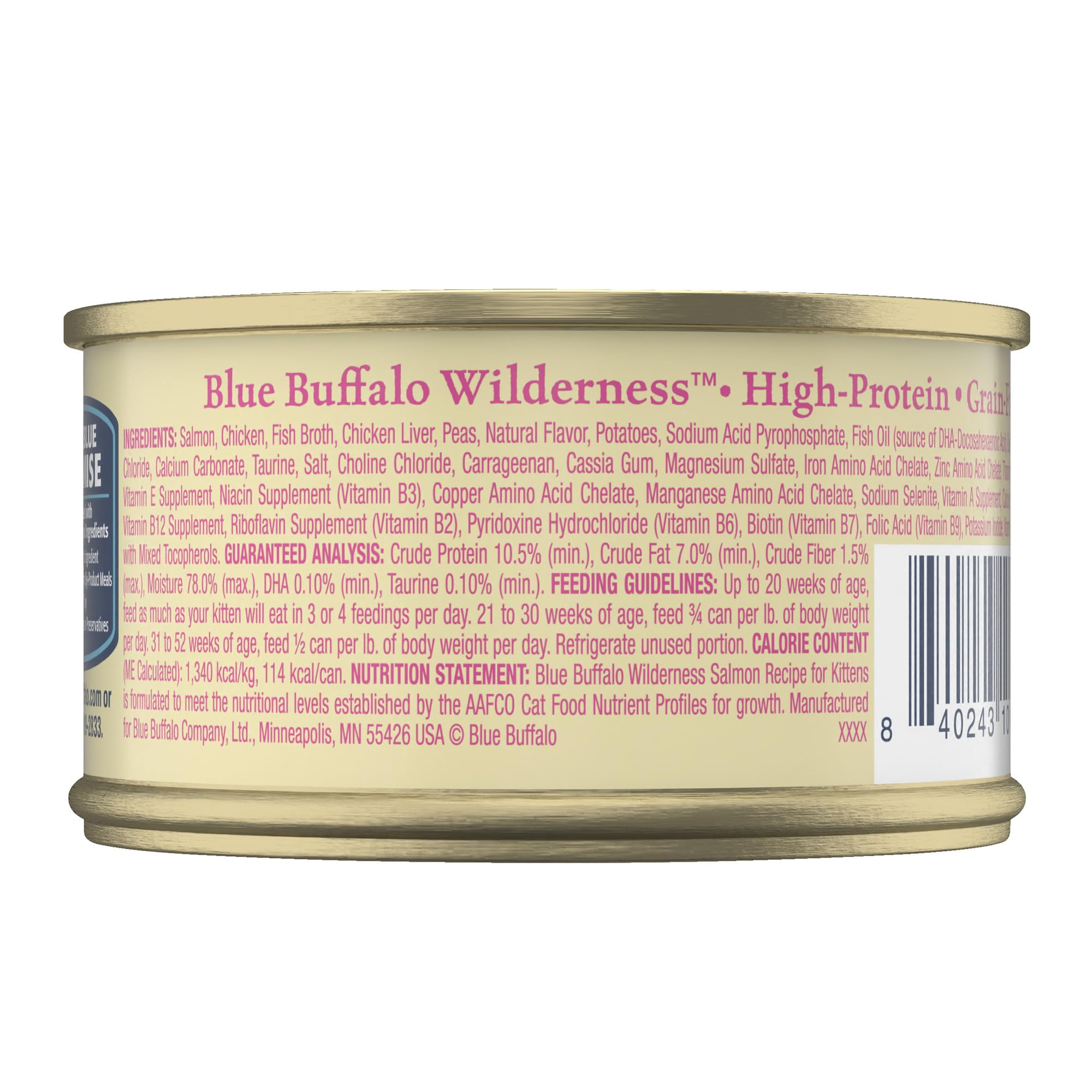 Blue Buffalo Wilderness dha-desarrollo-cognitivo: apoya el desarrollo cerebral de gatitos.