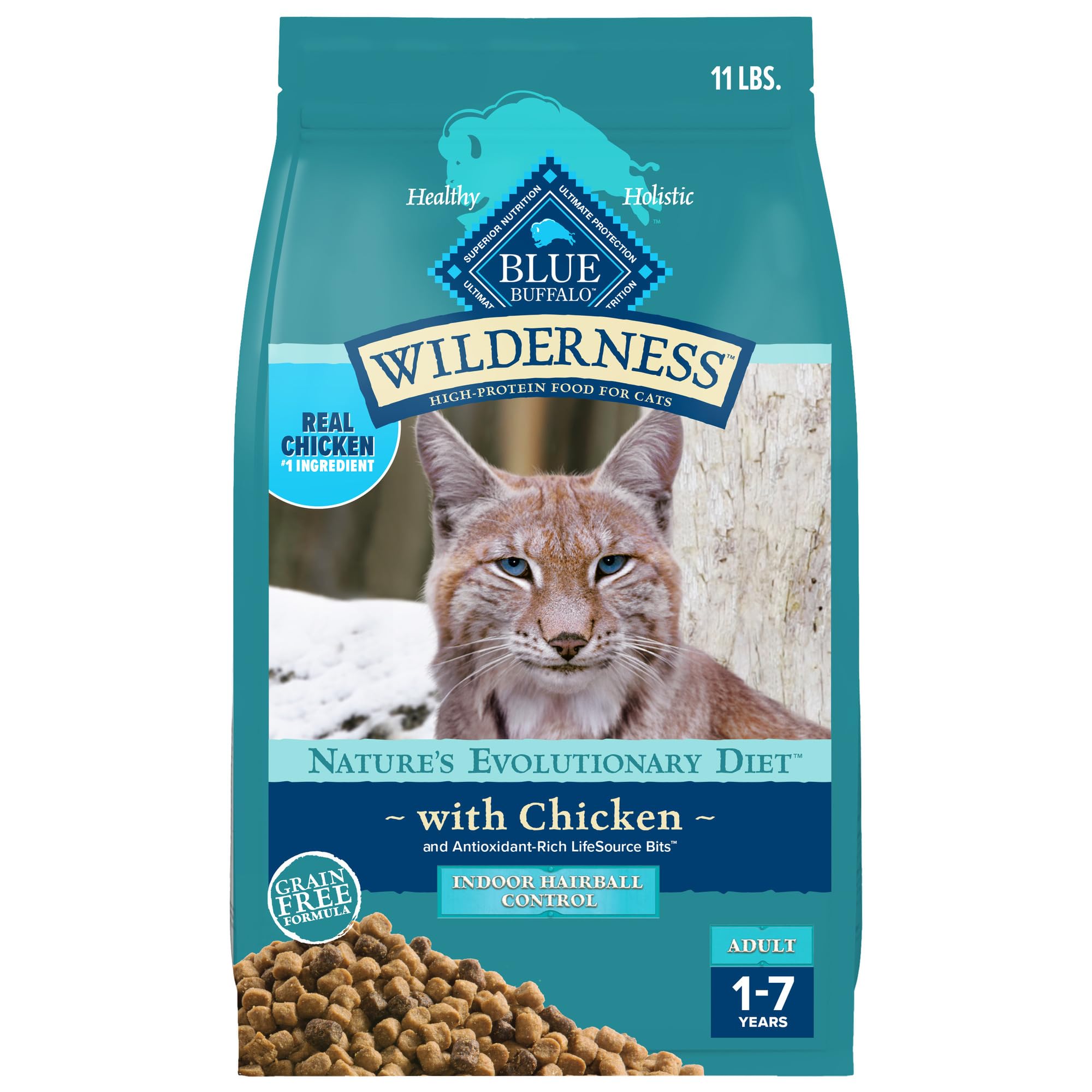 Blue Buffalo Wilderness empaque 11 lb, ideal para almacenar y alimentar a tu gato