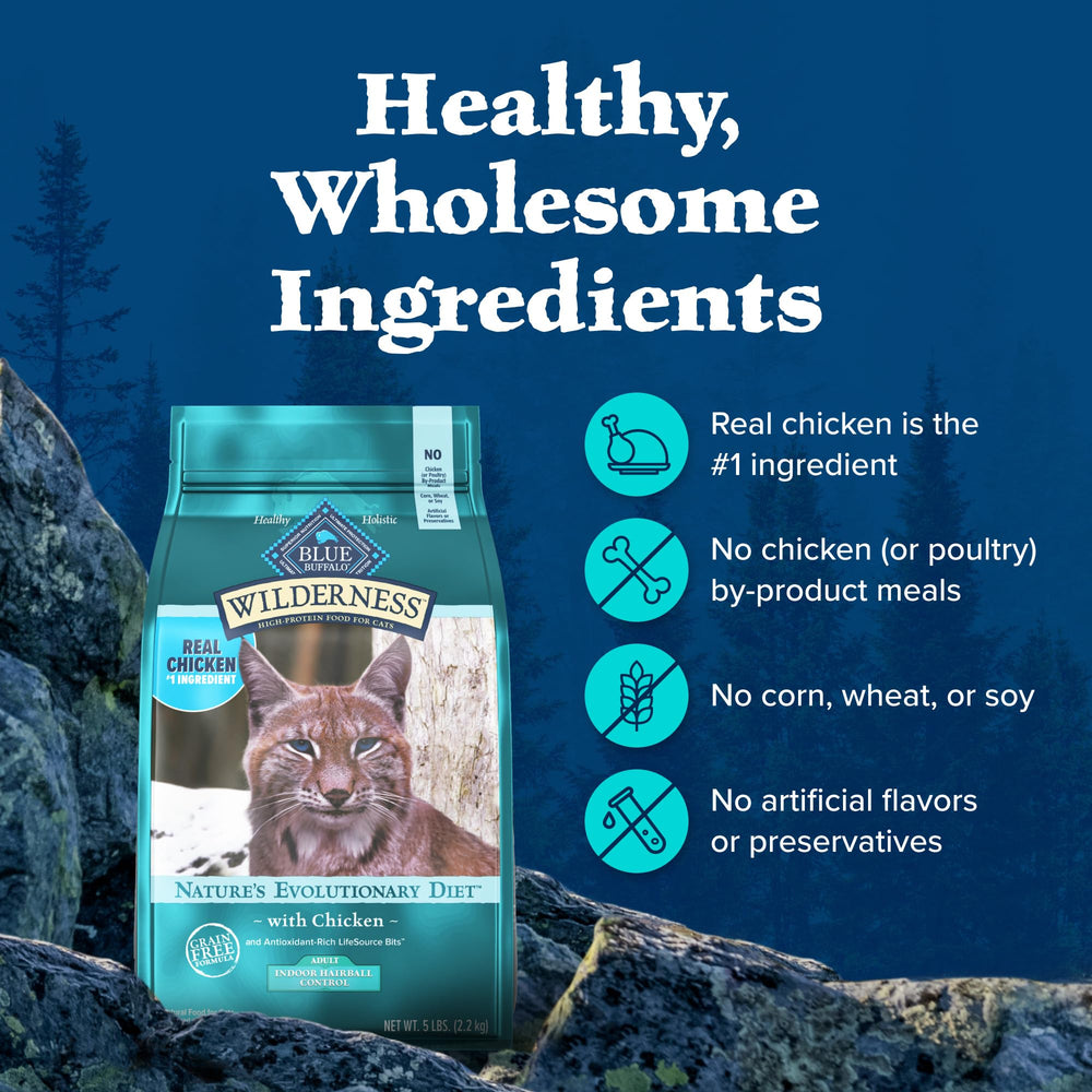 Blue Buffalo Wilderness ingredientes naturales para una dieta limpia.