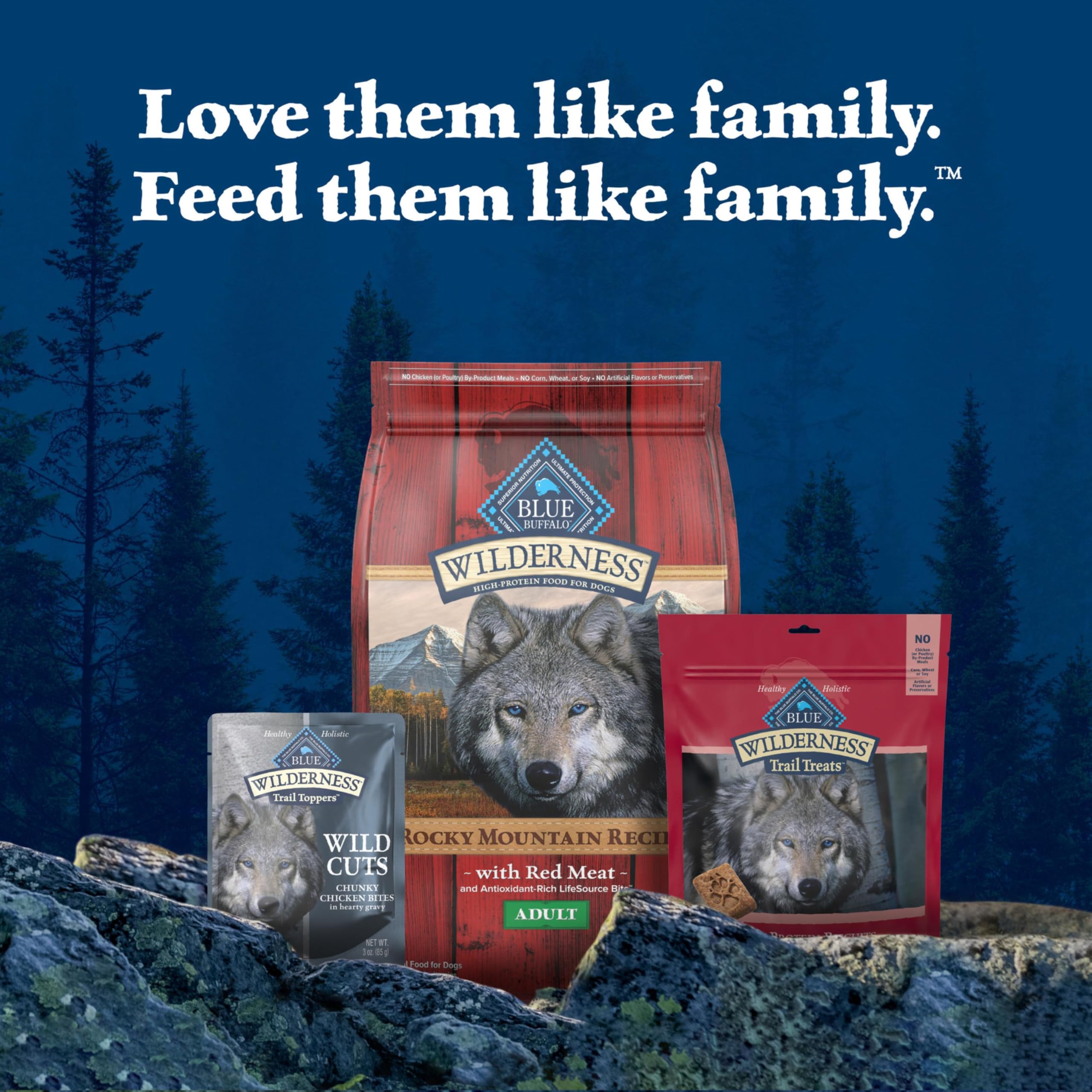Blue Buffalo Wilderness ingredientes saludables para una dieta equilibrada.