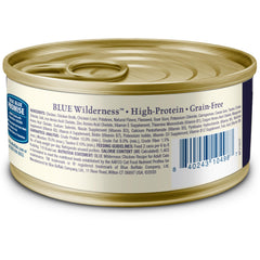 Blue Buffalo Wilderness lata 5,5 oz con pollo, conveniente para alimentar.