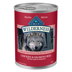 Blue Buffalo Wilderness lata-salmon-pollo-a-la-parrilla: proteína alta para perros activos.