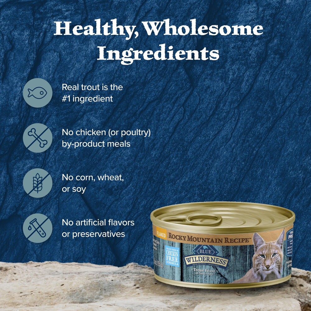 Blue Buffalo Wilderness paquete de 24 latas de 5.5 oz para comodidad.