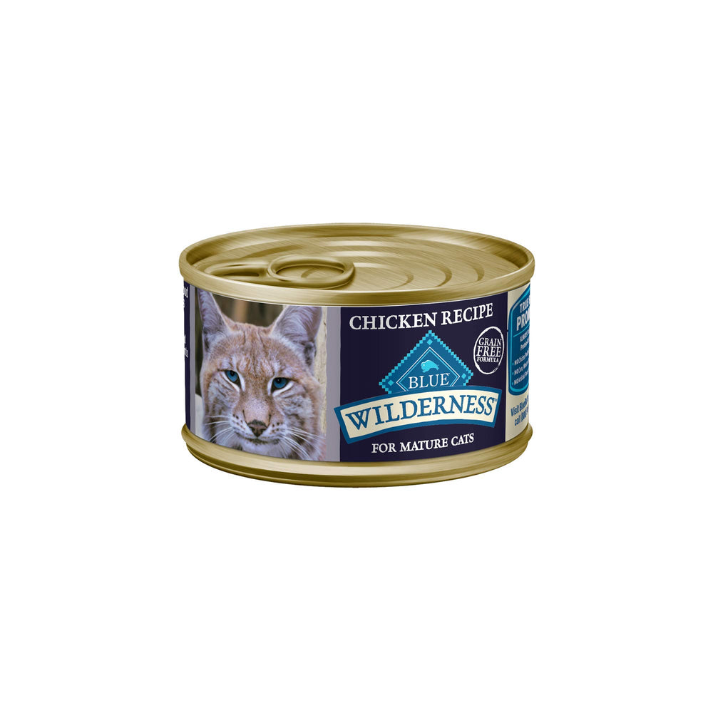 Blue Buffalo Wilderness pate-pollo-real: lata de comida húmeda con pollo real como ingrediente principal.