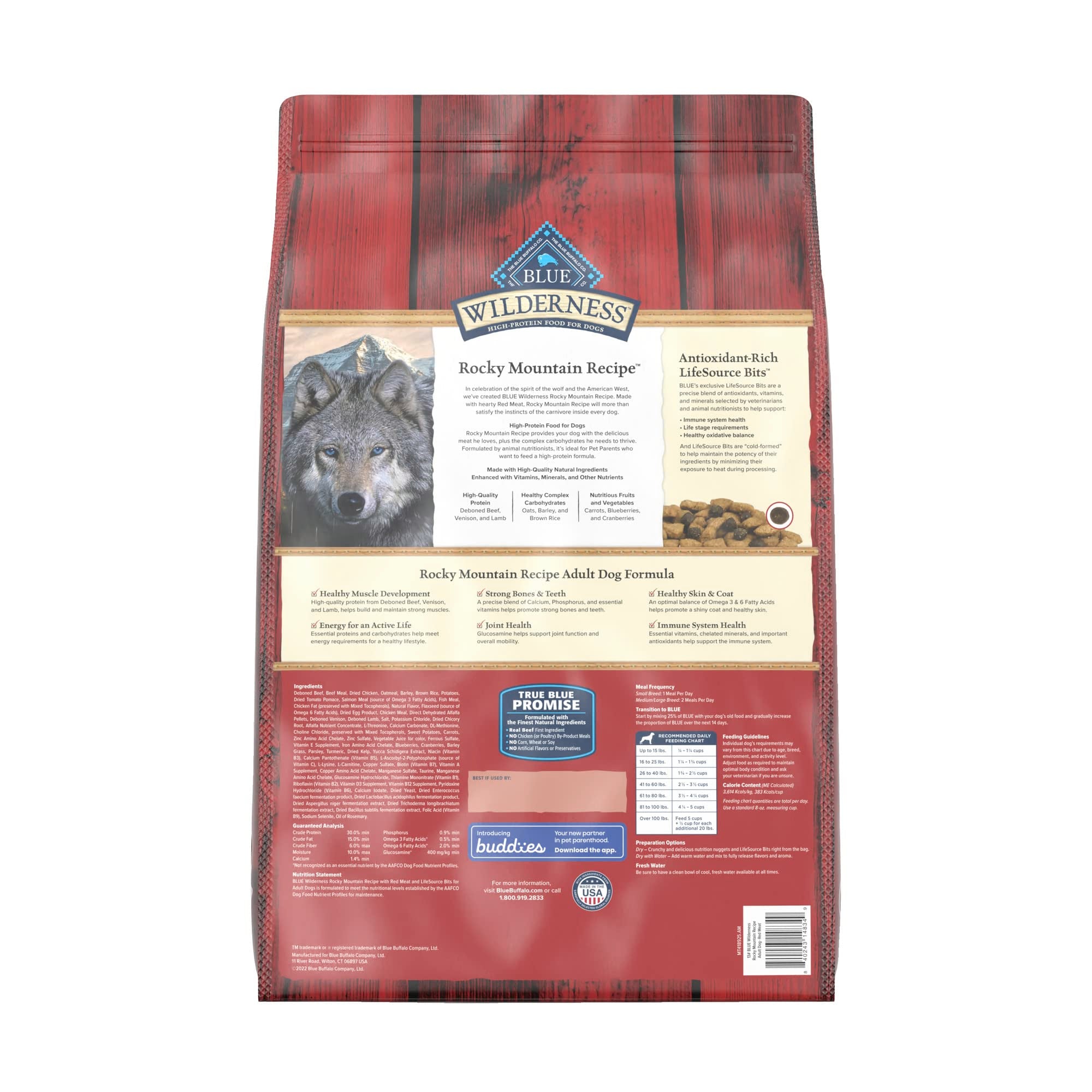 Blue Buffalo Wilderness proteinas altas para una energía diaria
