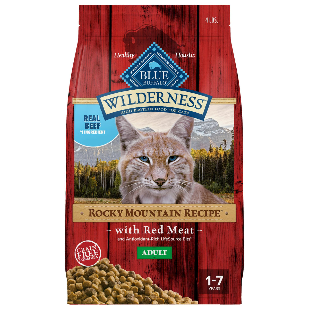 Blue Buffalo Wilderness Rocky Mountain, bolsa de 4 lb lista para servir