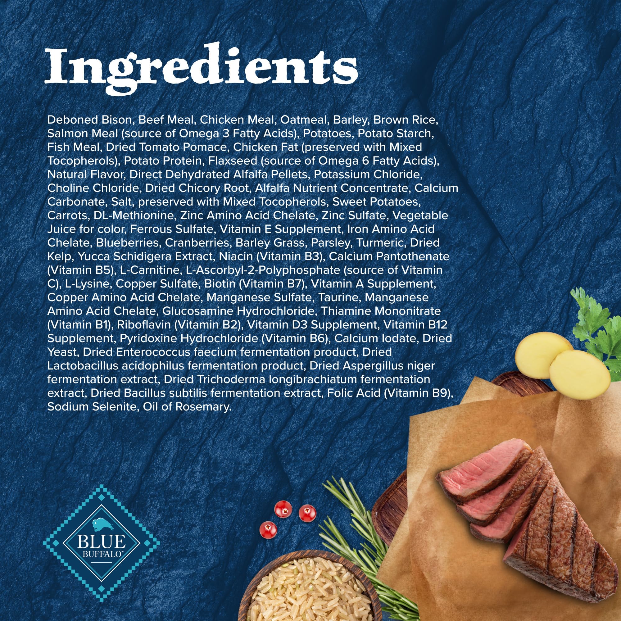 Blue Buffalo Wilderness sin trigo y soja, ingredientes limpios