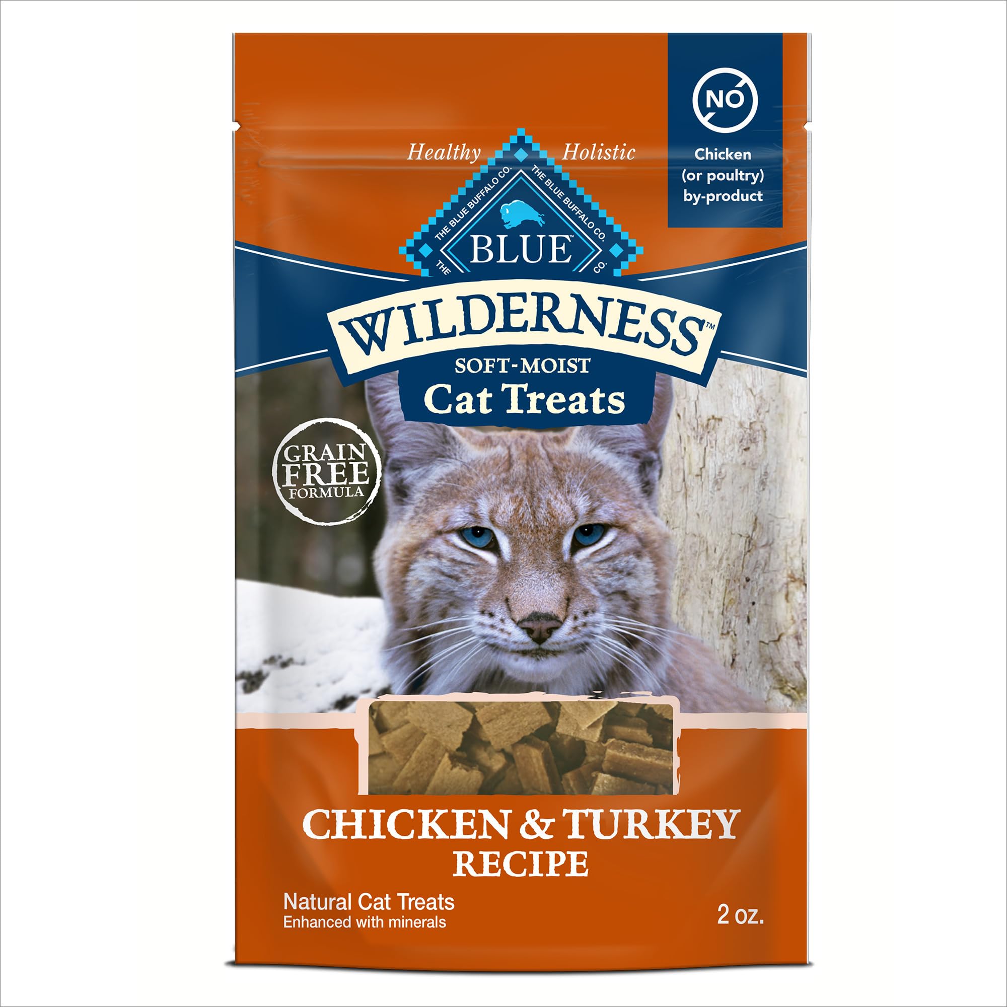 Golosina Blue Buffalo para gato con textura blanda y sabrosa de pollo