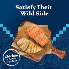 Golosinas suaves Blue Buffalo Wilderness para felinos adultos con pollo y salmón