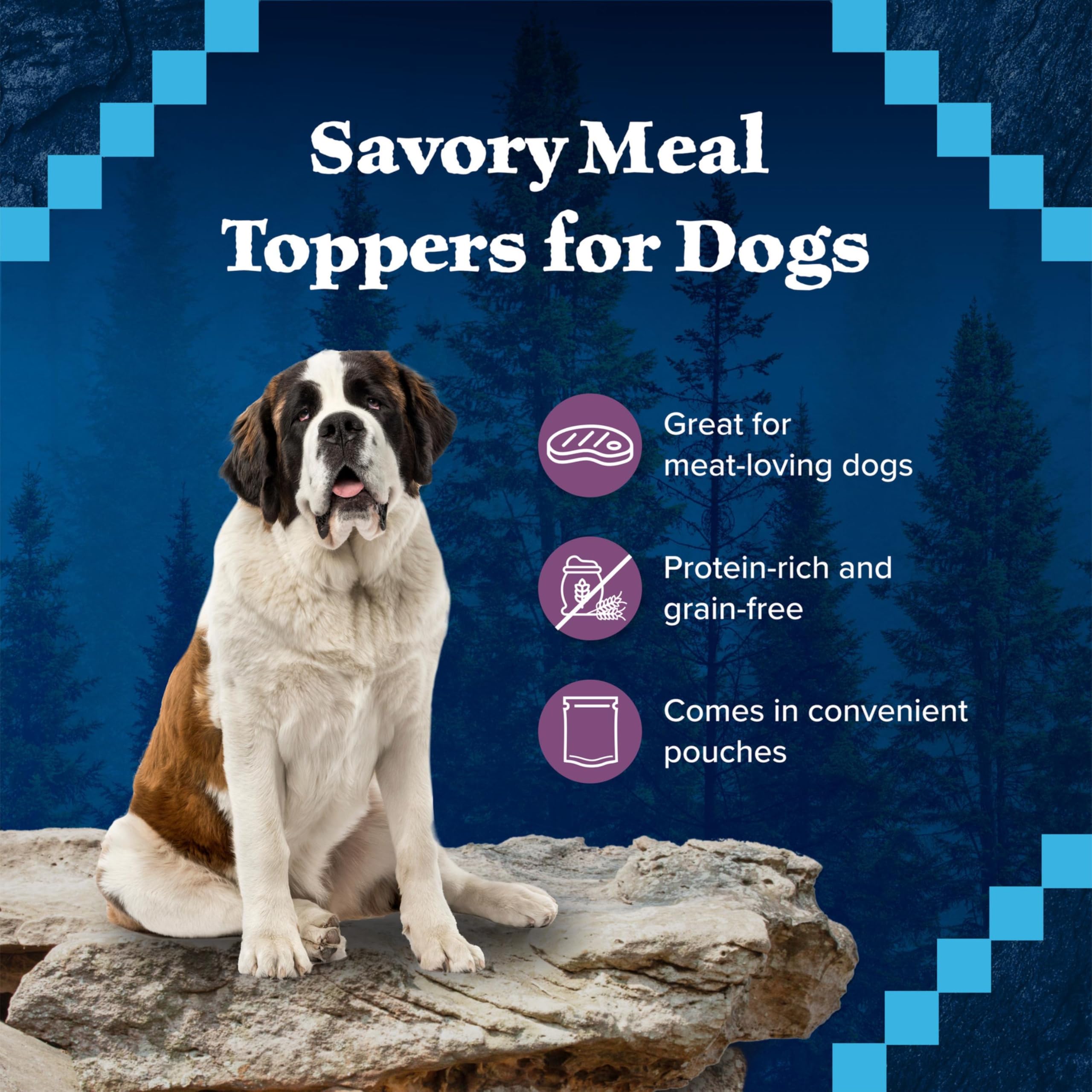 Blue Buffalo Wilderness Trail Toppers: formato sin granos para perros activos.