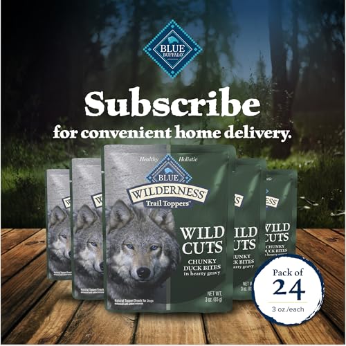 Blue Buffalo Wilderness Trail Toppers sirve como premio sabroso entre comidas.
