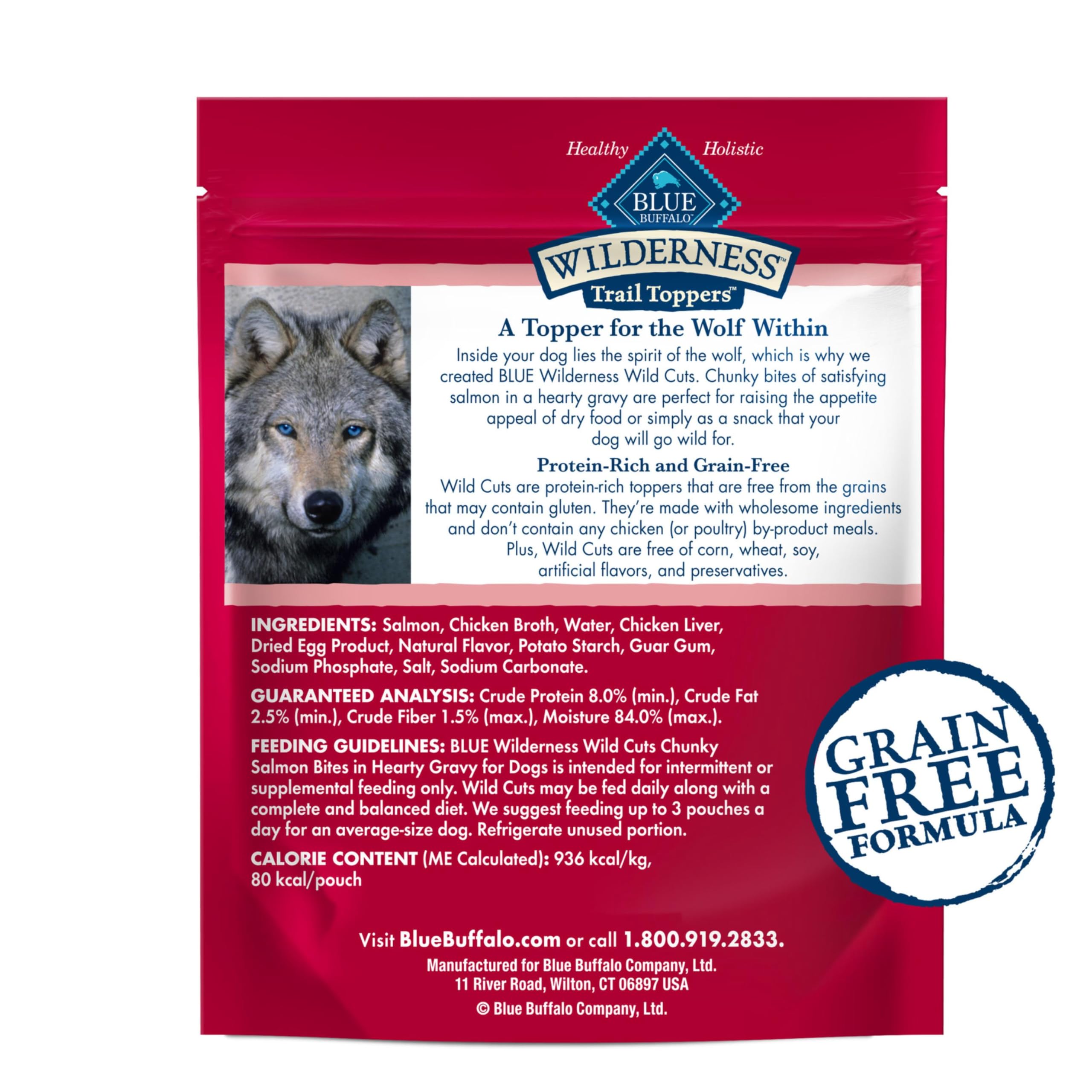 Blue Buffalo Wilderness Trail Toppers: primer ingrediente, salmón real para paladar exigente