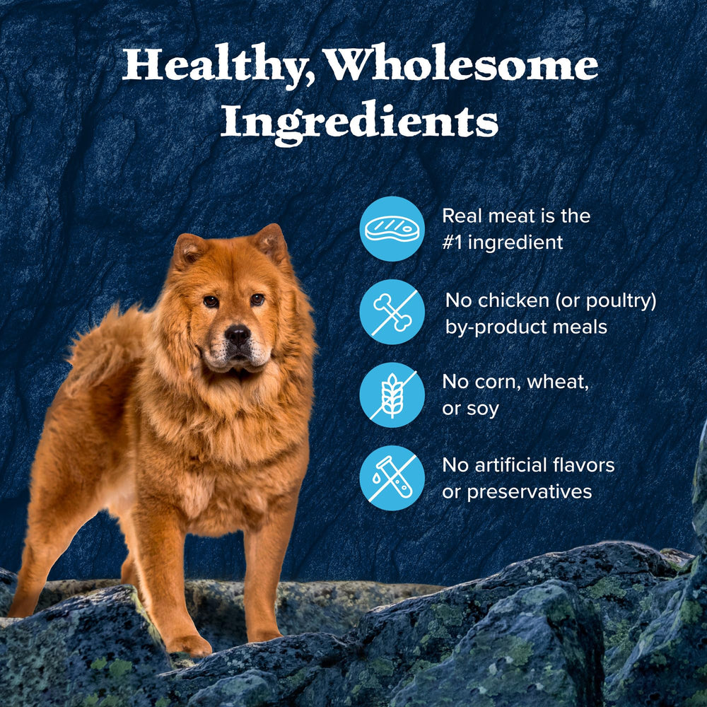 Blue Buffalo Wilderness Trail Toppers listo para servir con comida seca