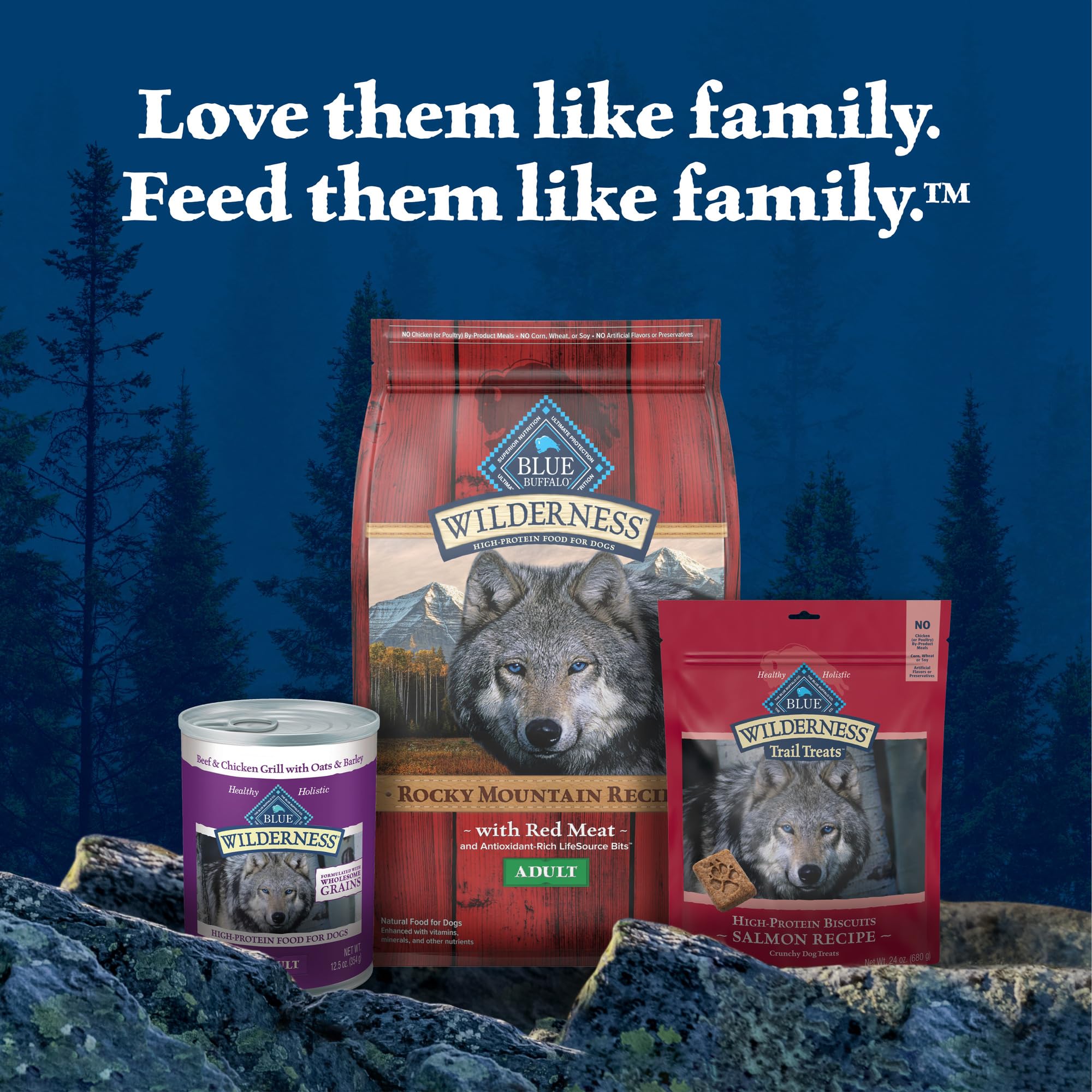 Blue Buffalo Wilderness Trail Toppers sin subproductos, ingredientes simples