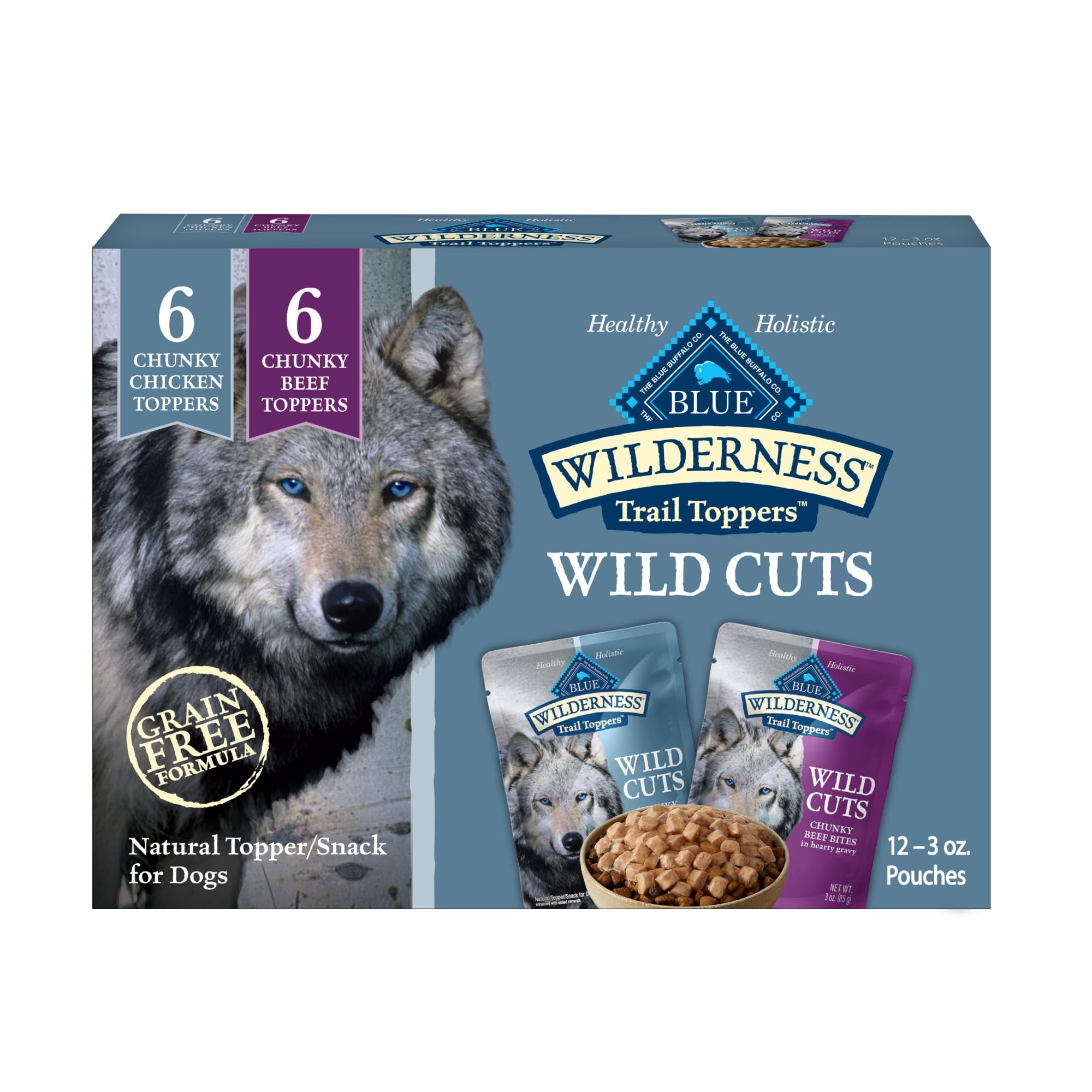 Blue Buffalo Wilderness Trail Toppers: variedad de paquetes para complementar la comida