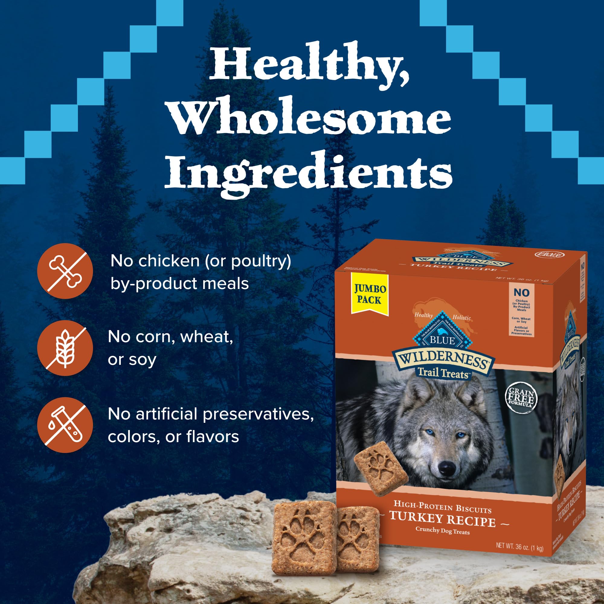 Blue Buffalo Wilderness Trail Treats sin conservantes artificiales