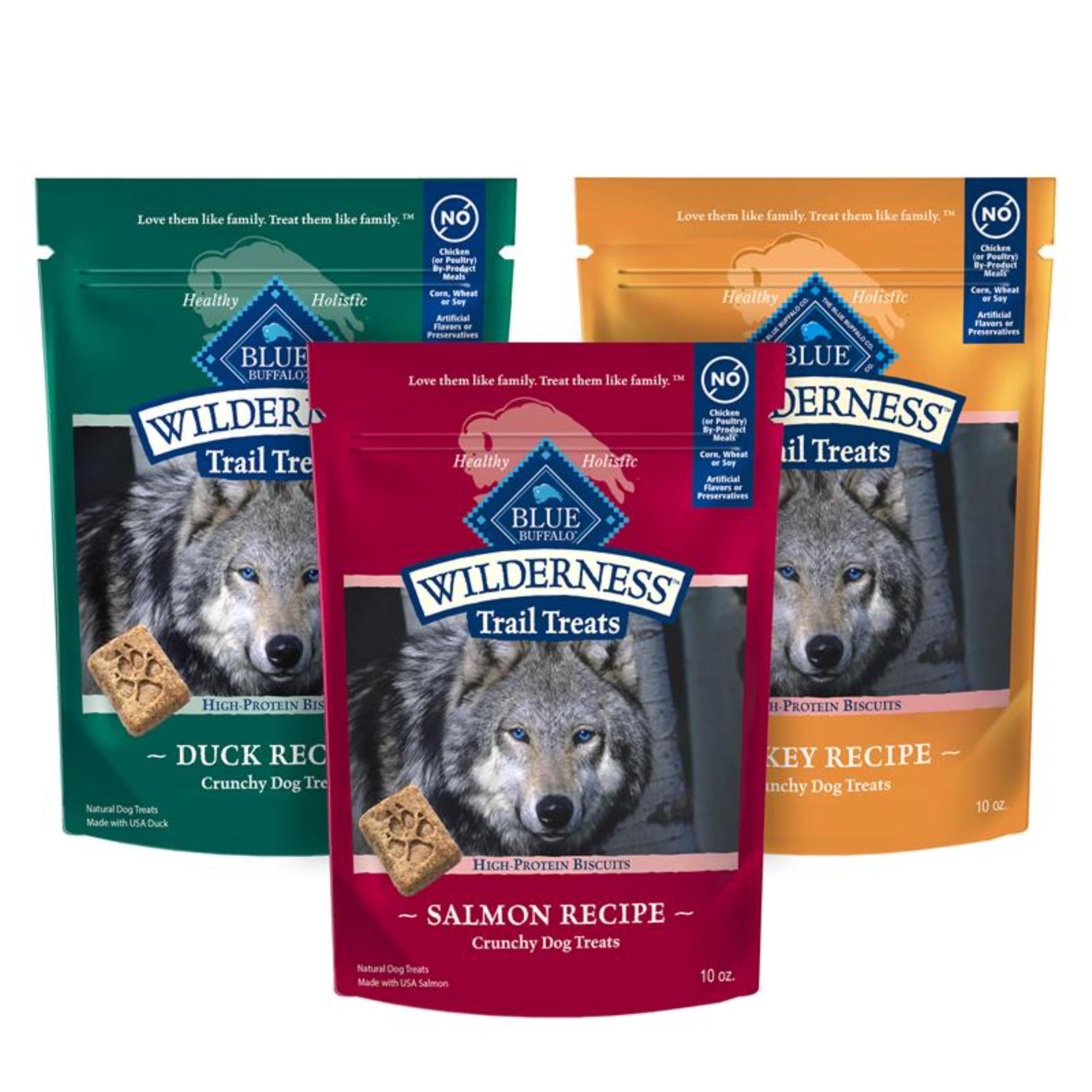 Blue Buffalo Wilderness pato bocaditos: snack proteico con carne real para perros activos.