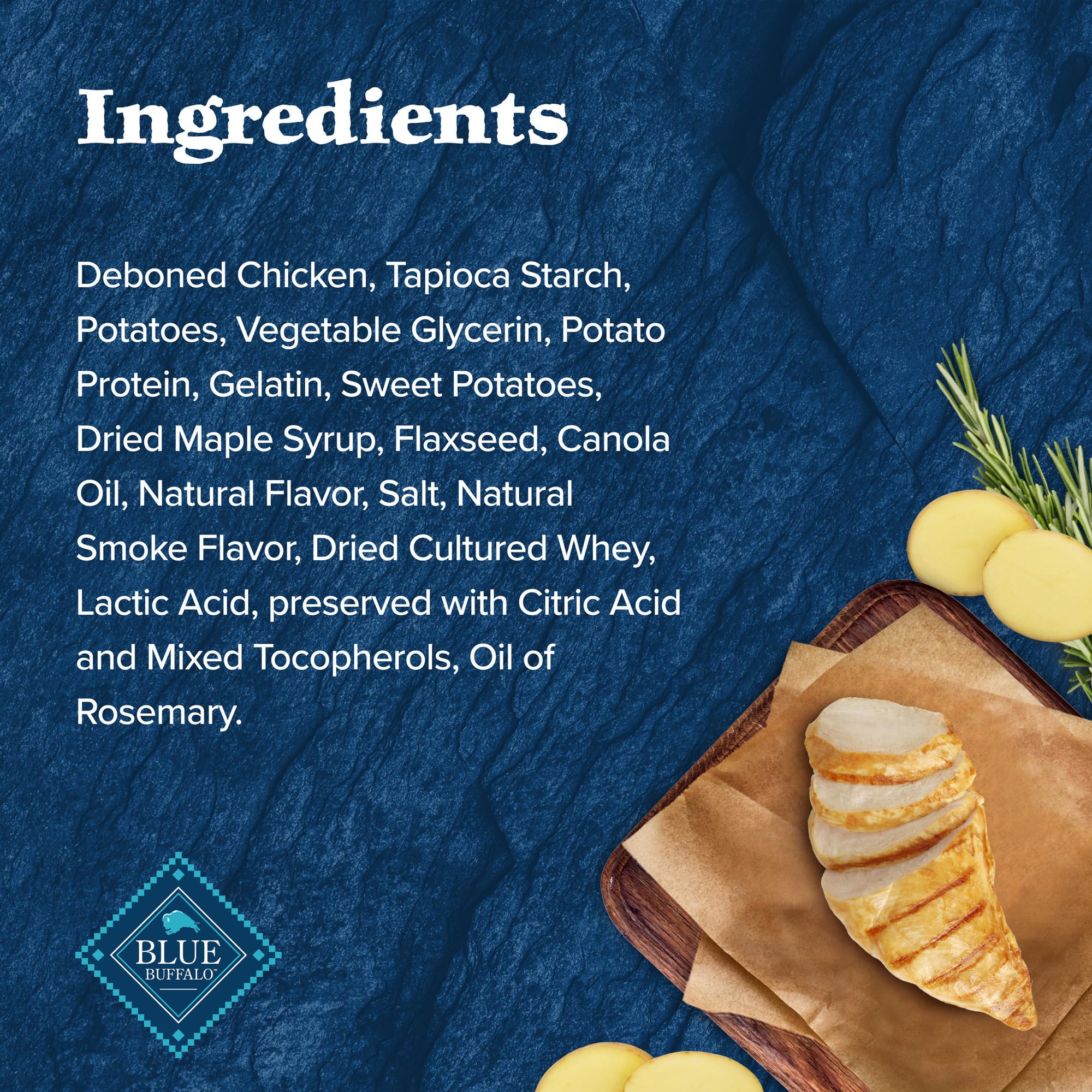 Blue Buffalo Wilderness Wild Bits con DHA y Omega 3 y 6 para beneficios nutricionales.