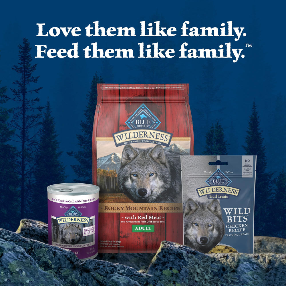 Blue Buffalo Wilderness Wild Bits premio sabroso para entrenamiento y juego.