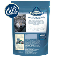 Blue Buffalo Wilderness Wild Bits textura blanda y masticable para reforzar conductas.