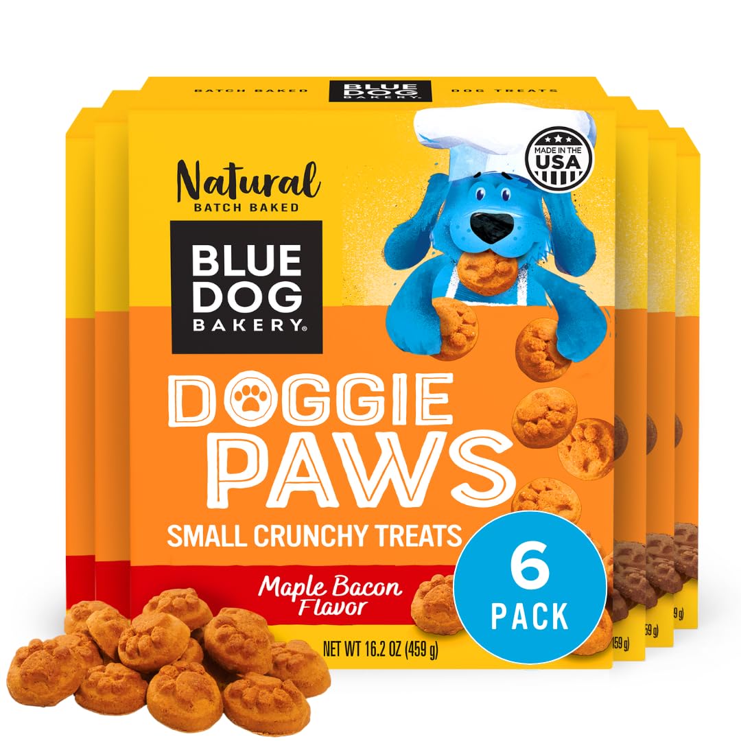 Blue Dog Bakery Doggie Paws Maple Bacon crujiente ideal para perros pequeños