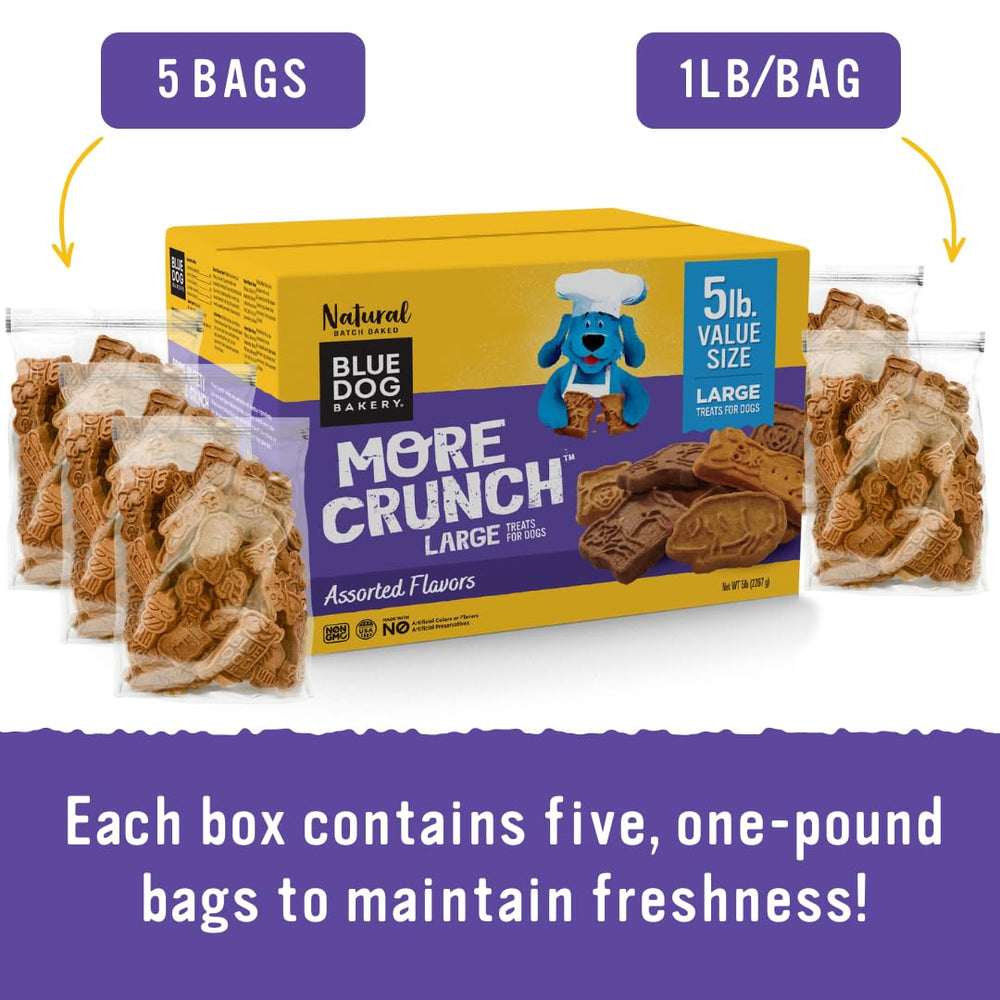 Blue Dog Bakery More Crunch: bolsas de 1 libra para frescura continua.