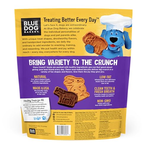 Blue Dog Bakery More Crunch pollo: snack sabroso y crujiente para perros en movimiento