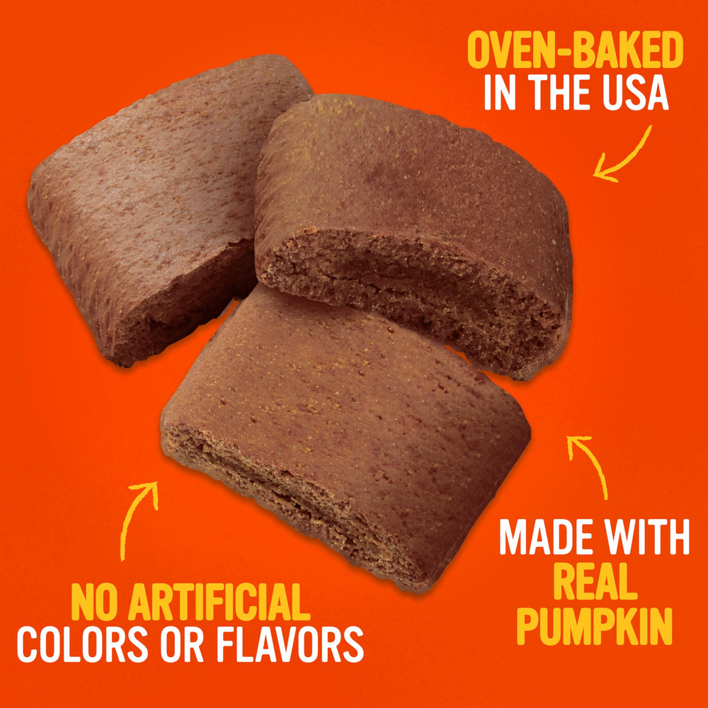 Blue Dog Bakery Pun’Kin Softies relleno de calabaza, sabor otoñal para perros.
