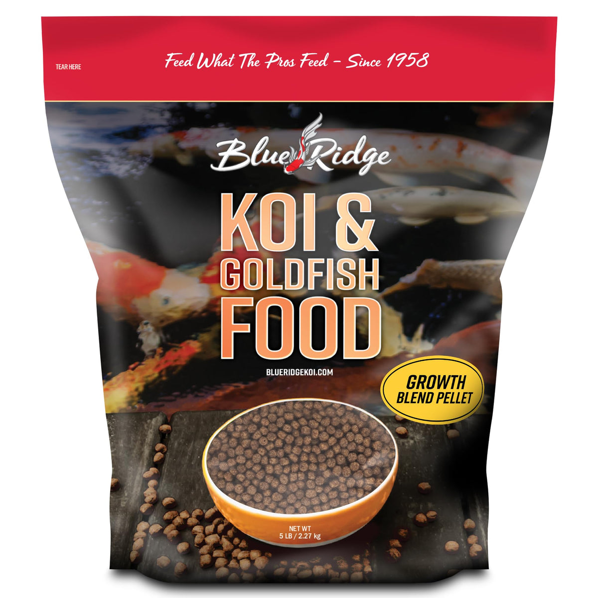 Blue Ridge Koi Food pellets flotantes para koi, favorecen crecimiento saludable