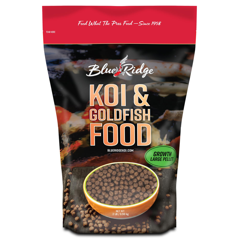 Blue Ridge Koi: bolsa 2lb de alimento para koi y goldfish, fácil de usar