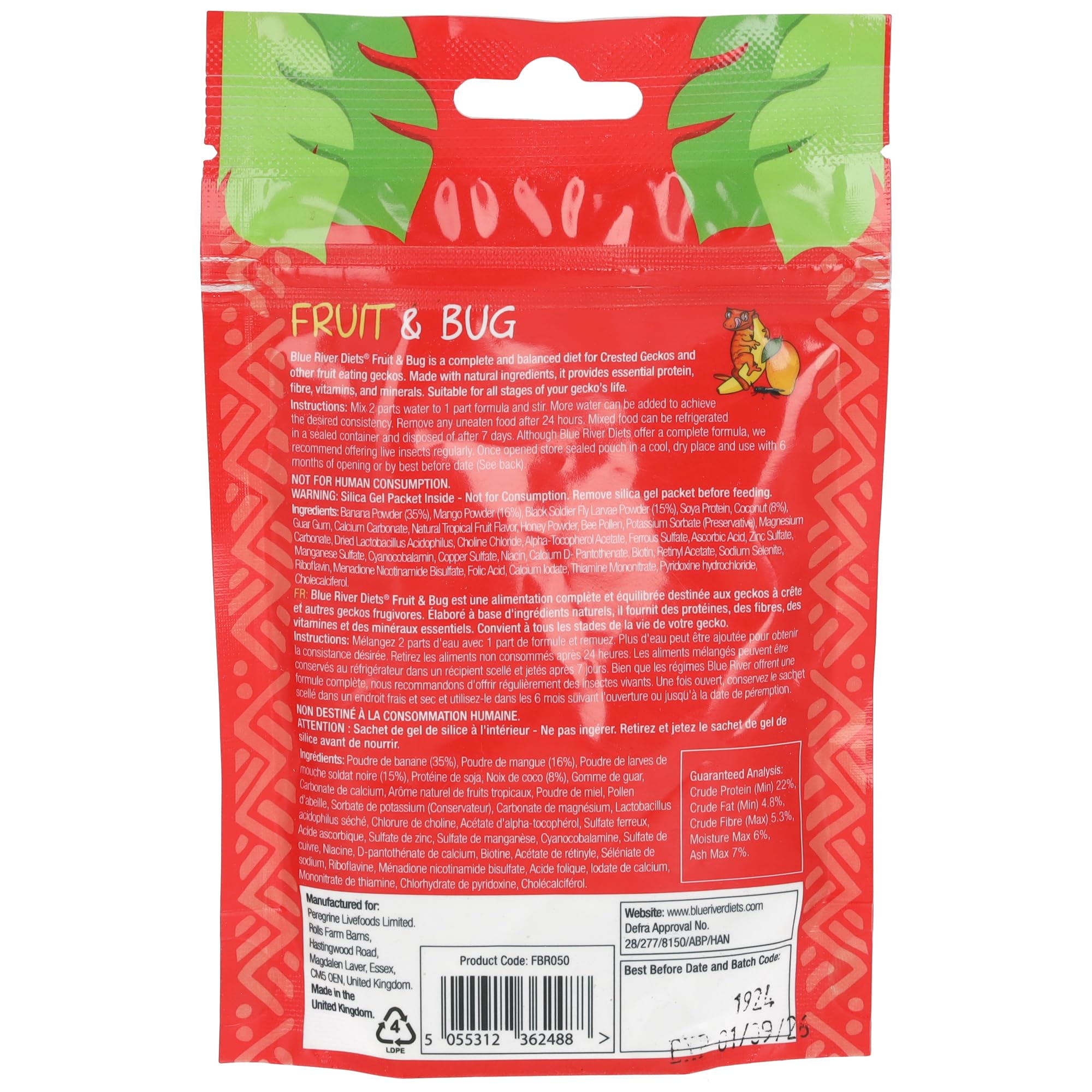 Blue River Diets sabores variados para geckos exigentes